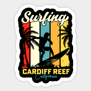 Surfing | Cardiff Reef, California Sticker